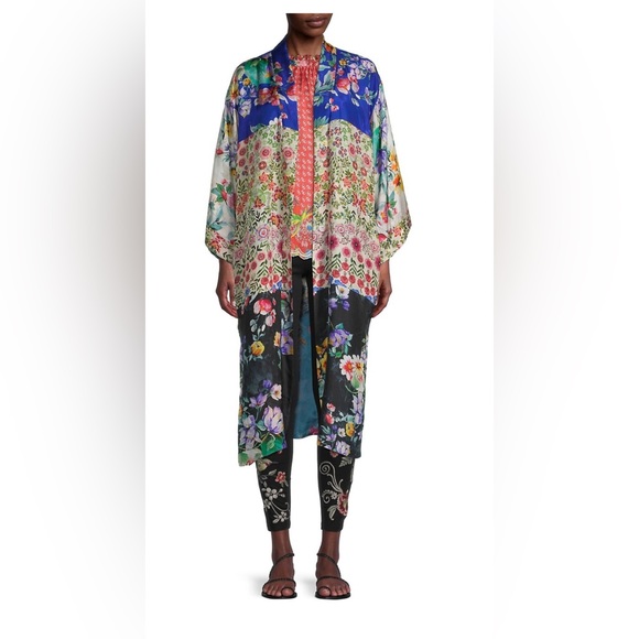 NWT/Johnny Was Gorgeous 100% Silk Flower Panya reversible Kimono w/ pockets.XL - Picture 14 of 17